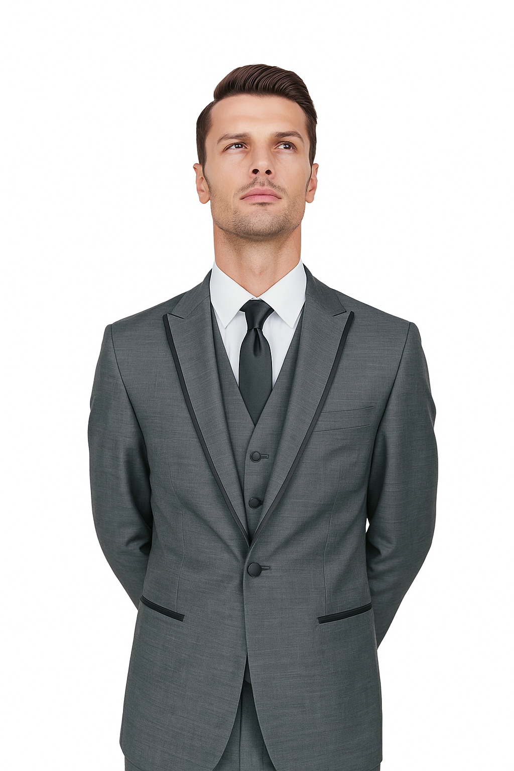 Oscar Tuxedo Sharkskin Gray or Blue by Giorgio Fiorelli - 34 Short or Extra Small