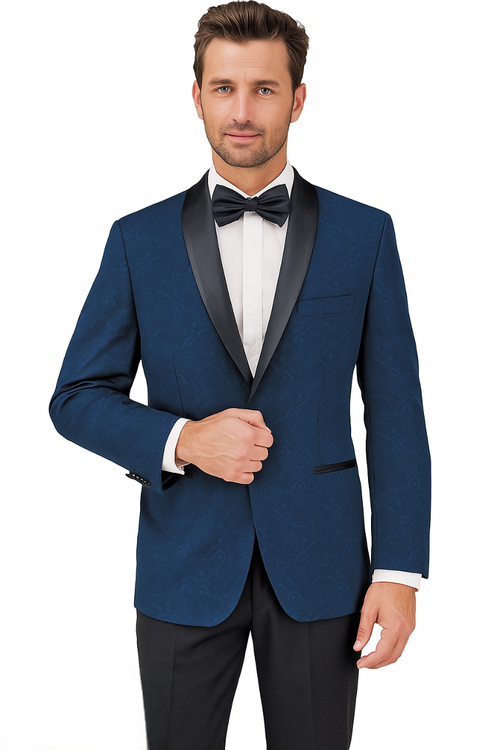 Shawl Paisly Tuxedo by Giorgio Fiorelli in Burgundy, Gray, Blue