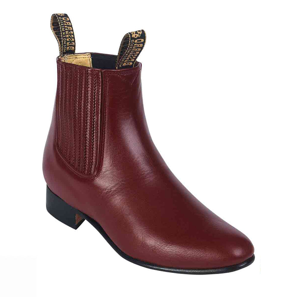 Mens Botines Charros Burgundy - Wine