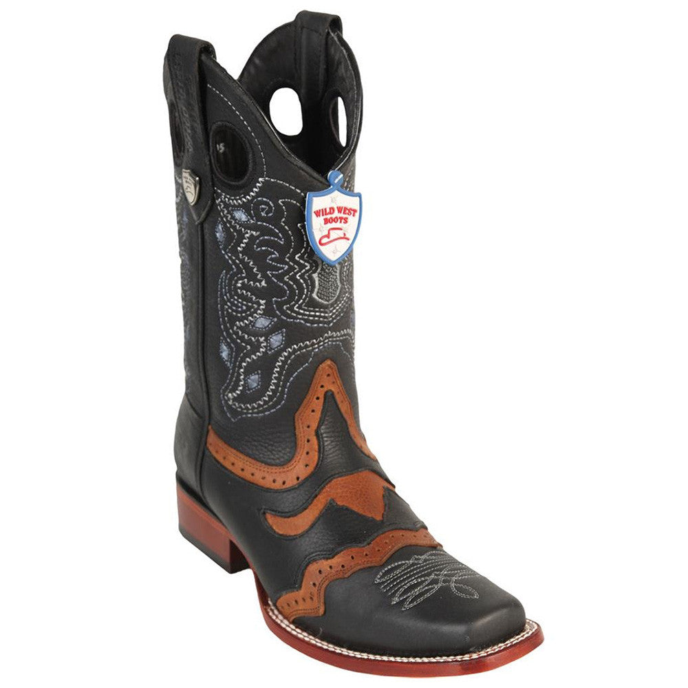 Rodeo Square Toe Cowboy Boots - EE