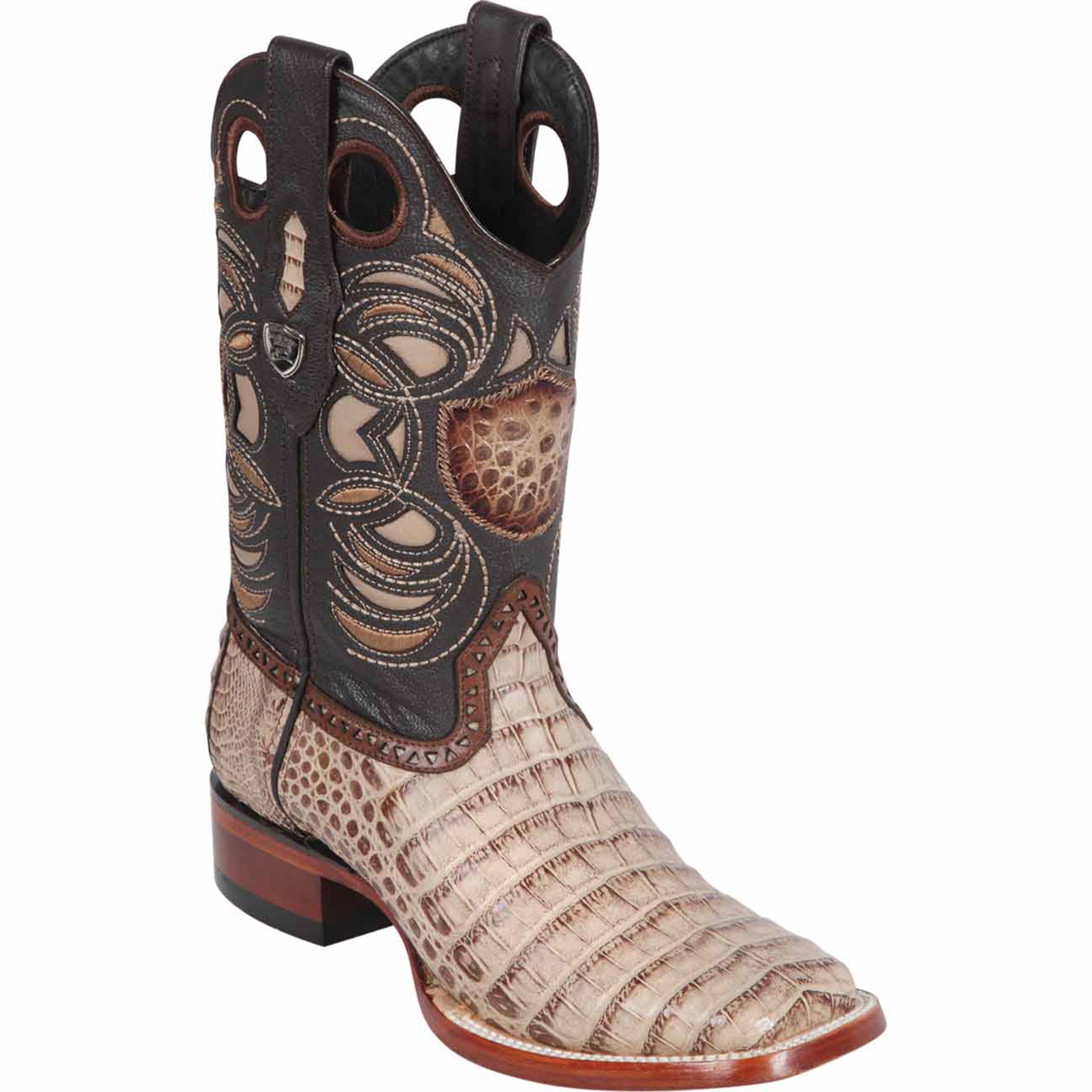 Caiman Square Toe Cowboy Boots - EE