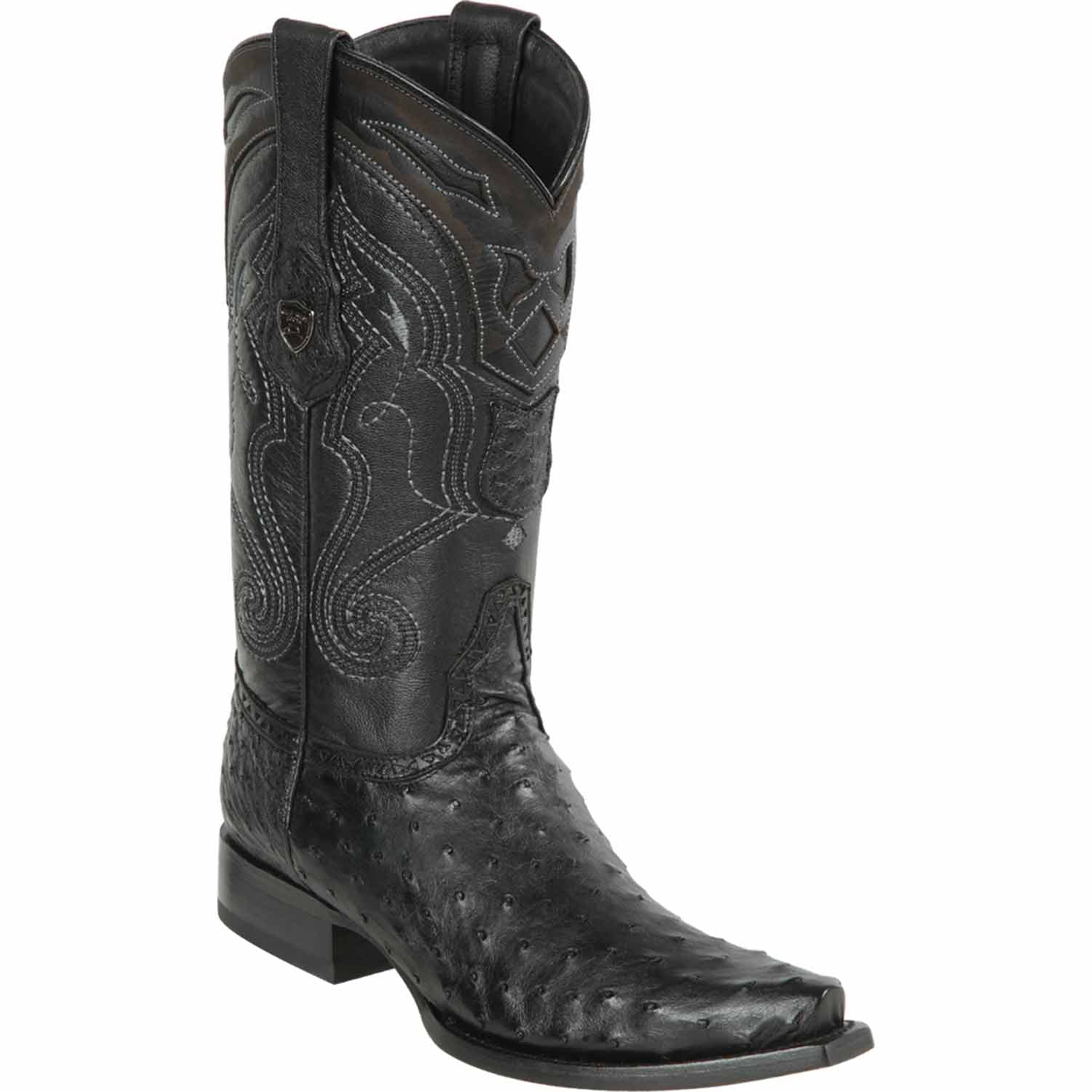 Black Ostrich Boots - EE