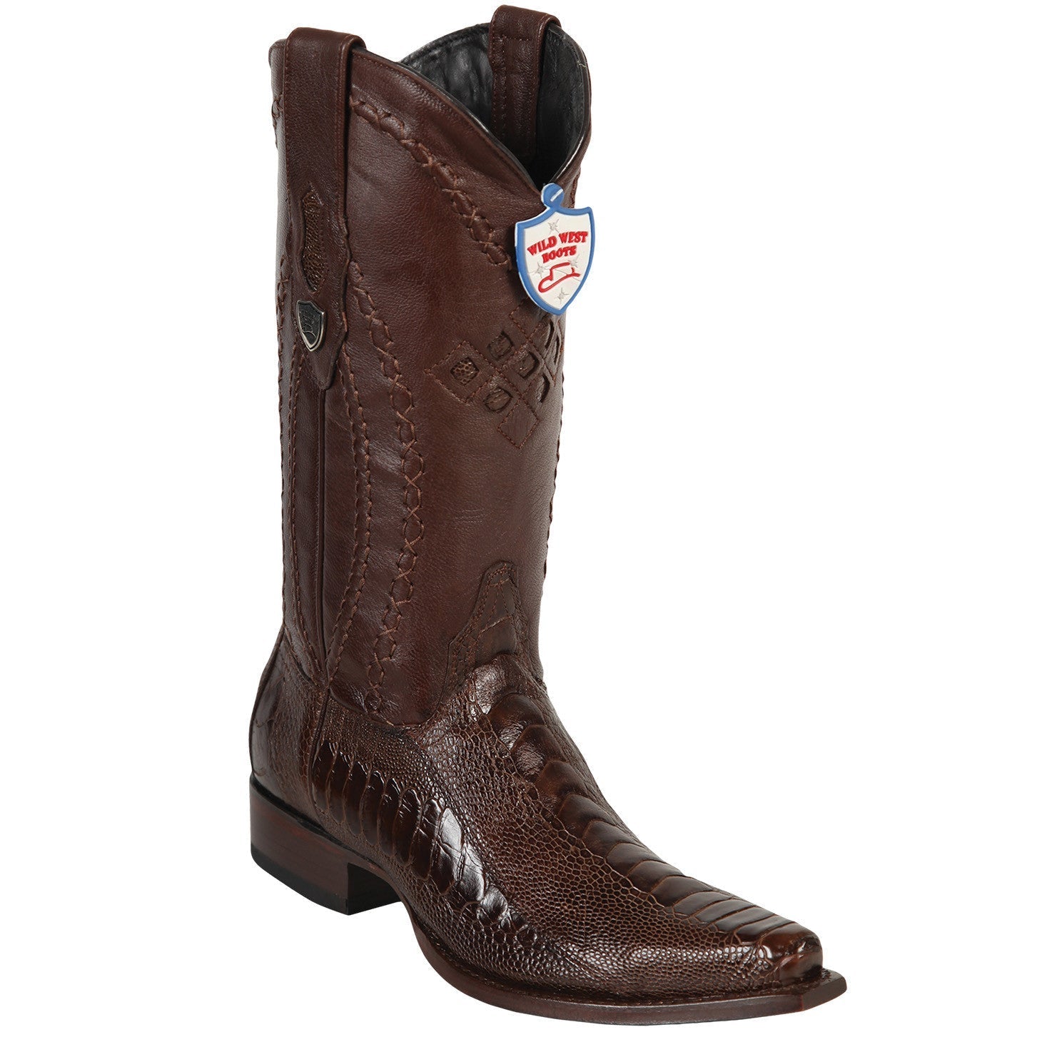 Ostrich Leg Cowboy Boots Snip Toe - EE