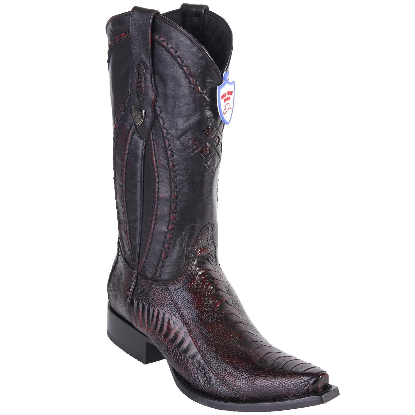 Ostrich Leg Cowboy Boots Snip Toe - EE