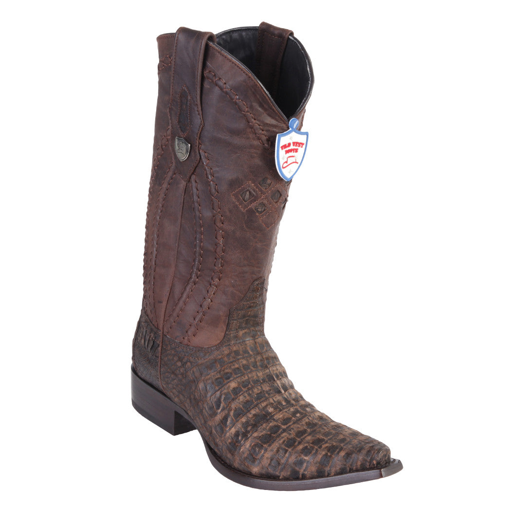Snip Toe Caiman Belly Boots - EE
