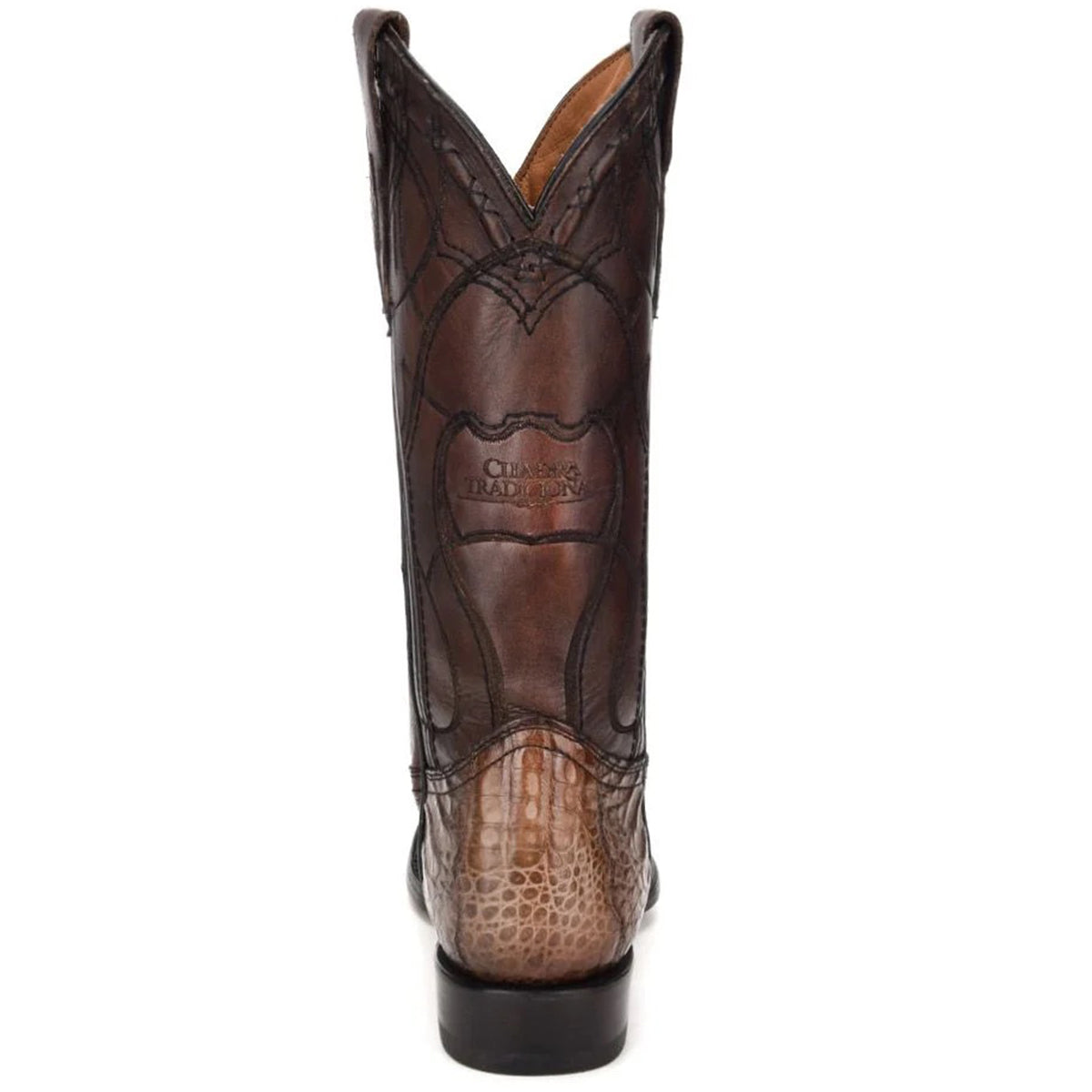 Caiman Belly Boots Paris Brown R-Toe - Paris Brown