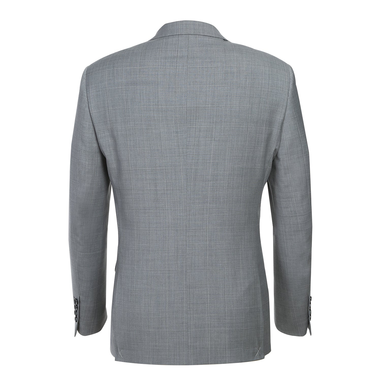 564-1 Men's Classic Fit Wool Blend Stretch Checked Suit - 38Lx32W