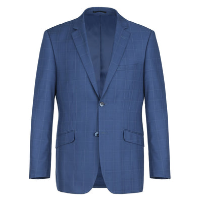 291-20 Men's Slim Fit 2-Piece Single Breasted Check Dress Suit
