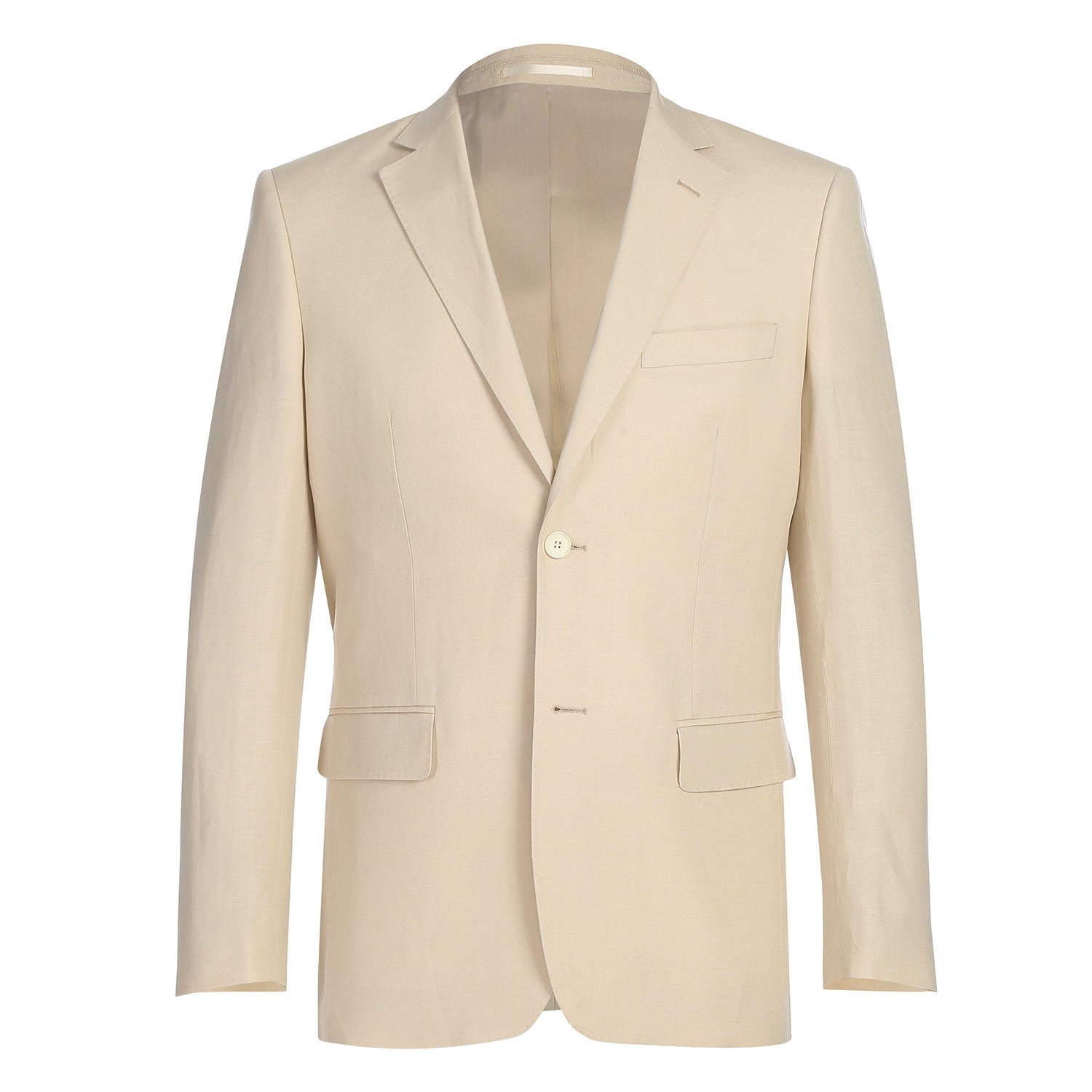 611-3 Men's New Slim Fit Checked Linen Suits - 38Lx32W