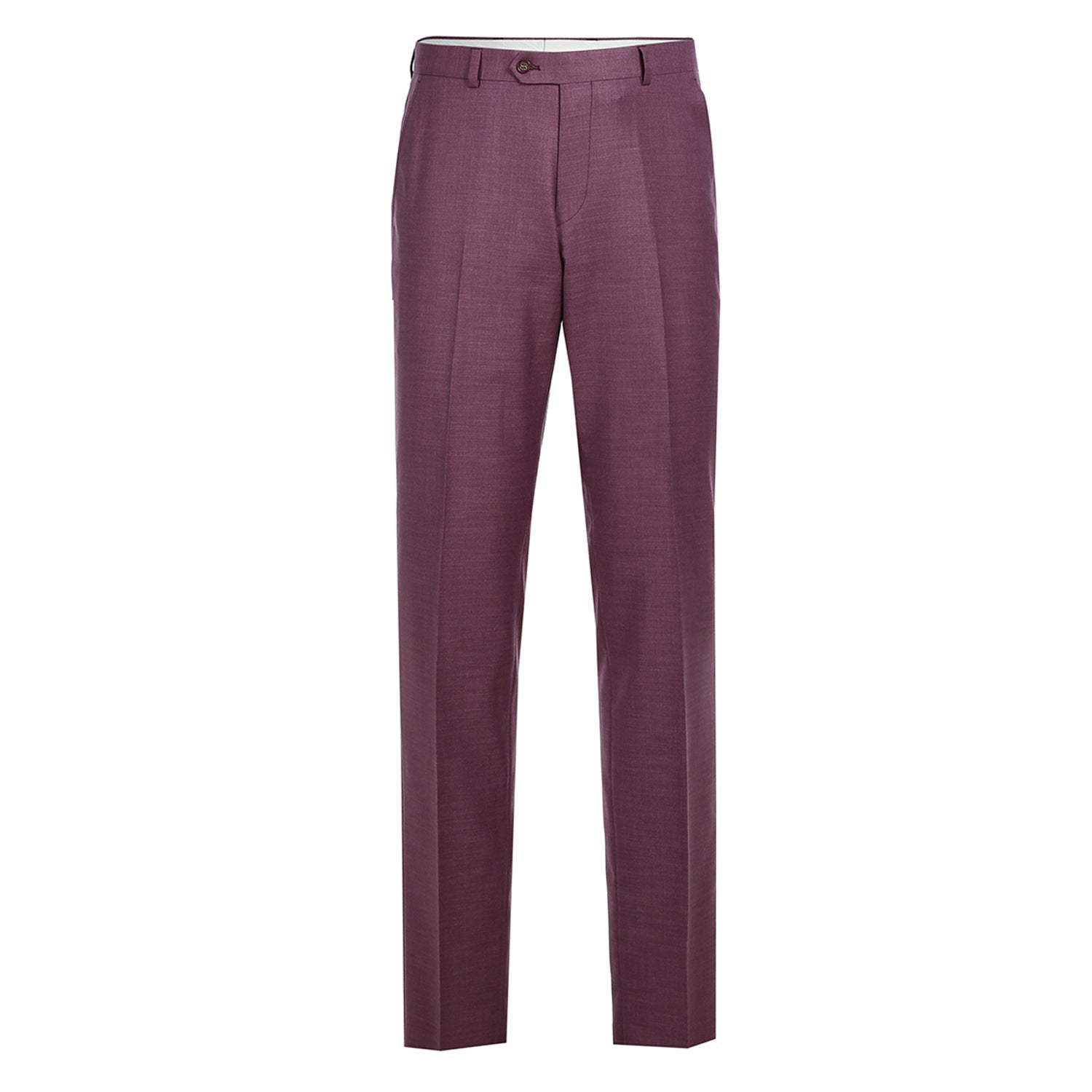 293-16 Men's Slim Fit Notch Lapels Berry Solid Suits - 38Lx32W