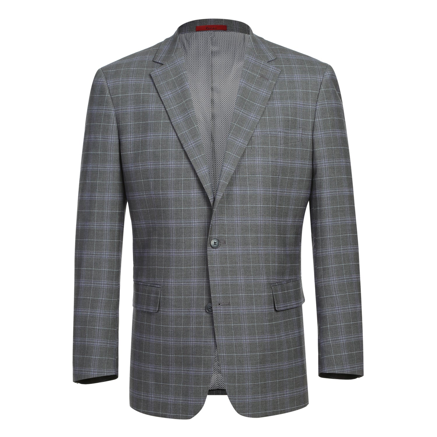 293-25 Men's Classic Fit Checked Suits - 38Lx32W