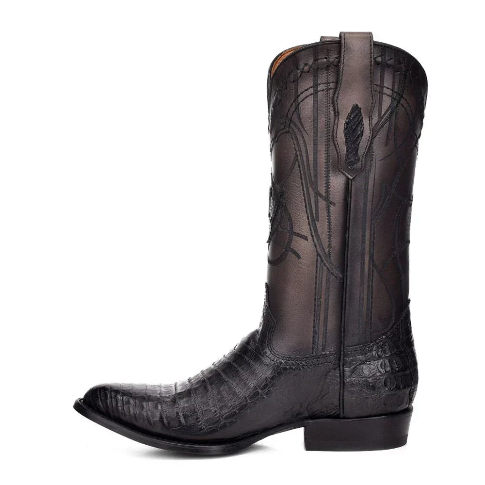 Black Caiman Boots - Black