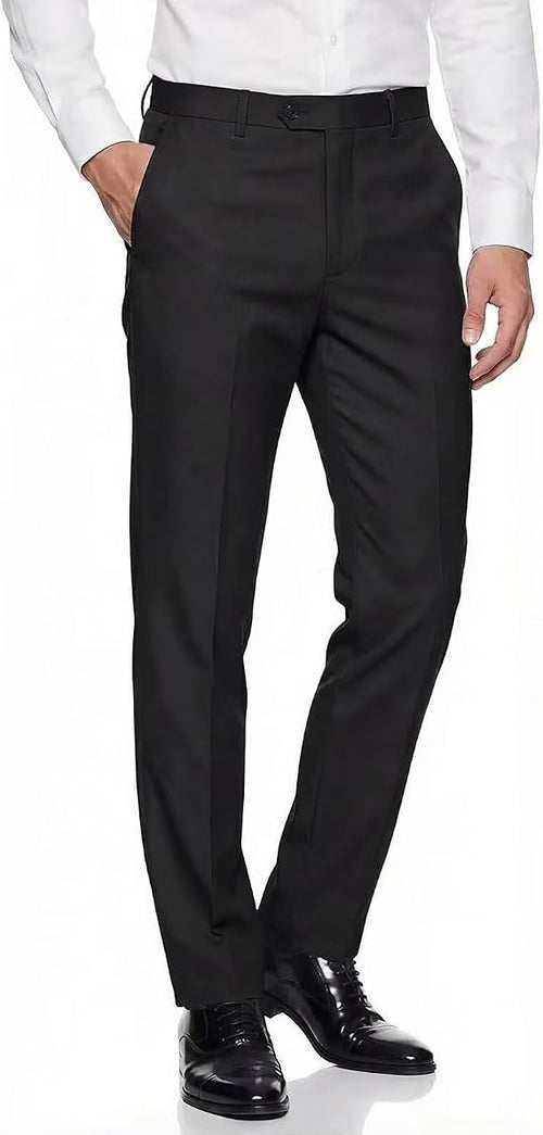 Mens Expandable Waist Business Casual Dress Pants