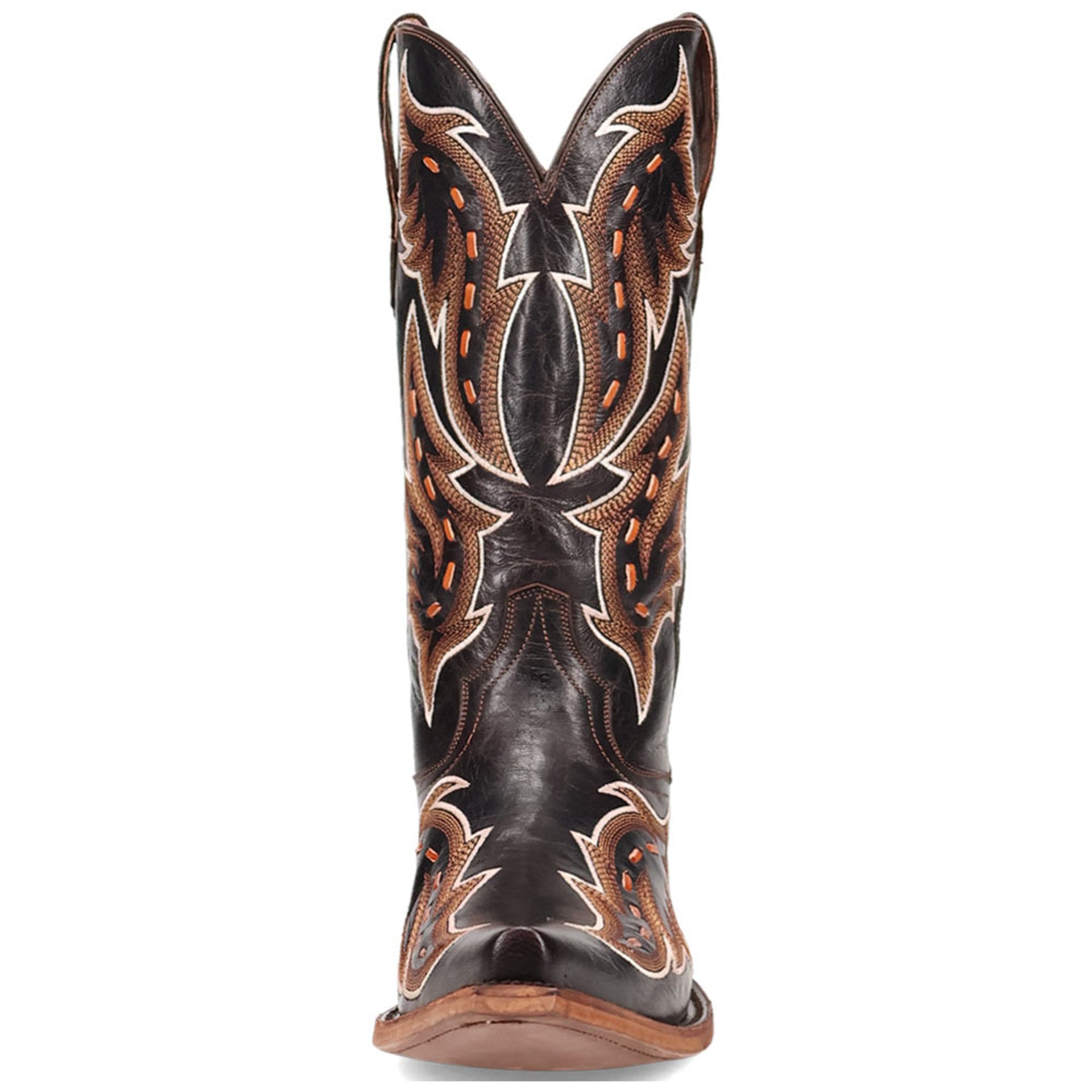 Dan Post Men's Racer Black Leather Snip Toe Western Boots - 8D