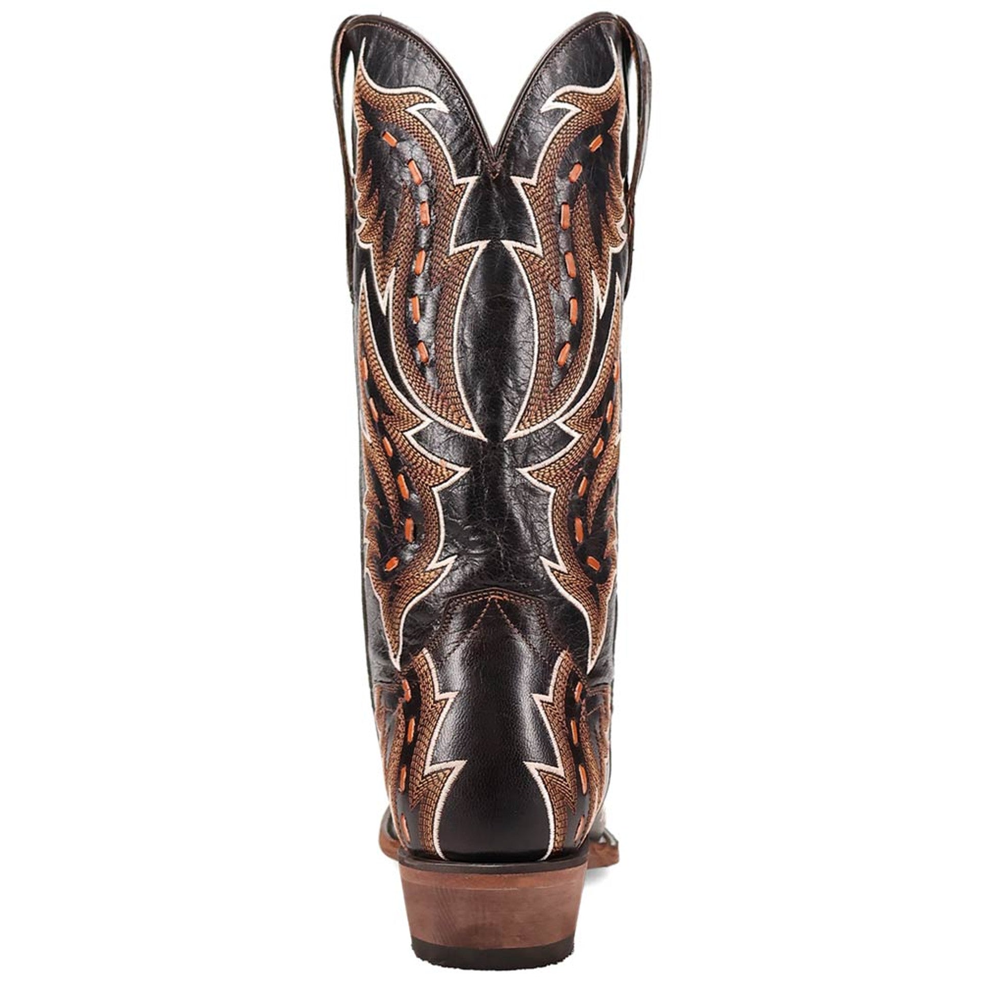 Dan Post Men's Racer Black Leather Snip Toe Western Boots - 8D