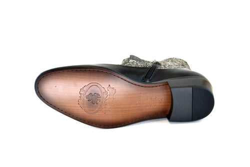 Corrente 3273HS Python Printed Calfskin Slip-On Boot - Black - Image 3