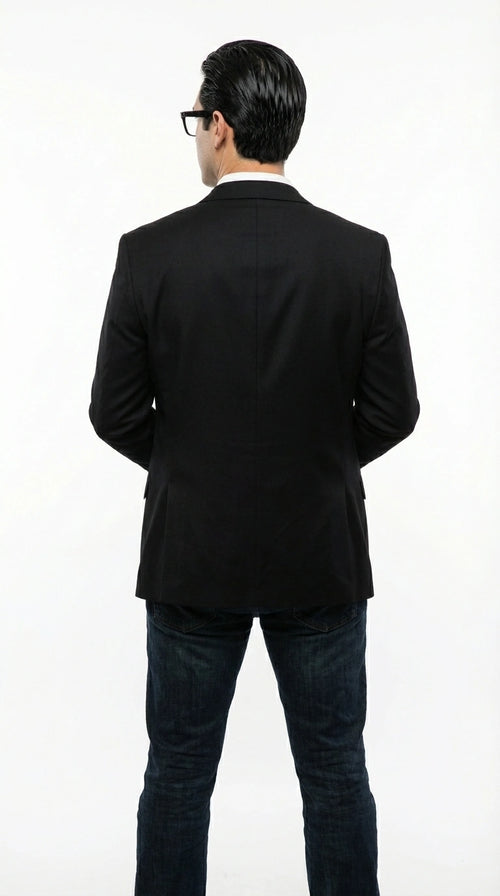 Mens Black Blazer – Clark Kent Inspired Smart Casual Office Blazer for Men Classic Everyday Formal Jacket