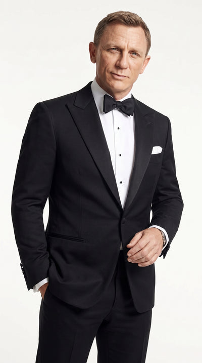 Men’s James Bond Style Black Dinner Jacket Blazer – Classic Formal Tuxedo Evening Wear