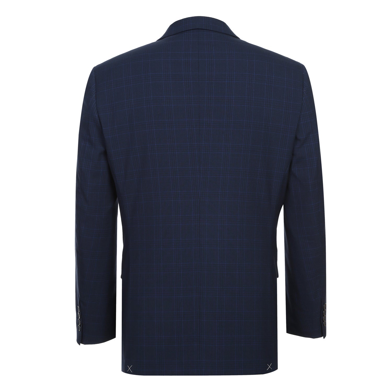 293-26 Men's Classic Fit Checked Suits - 38Lx32W