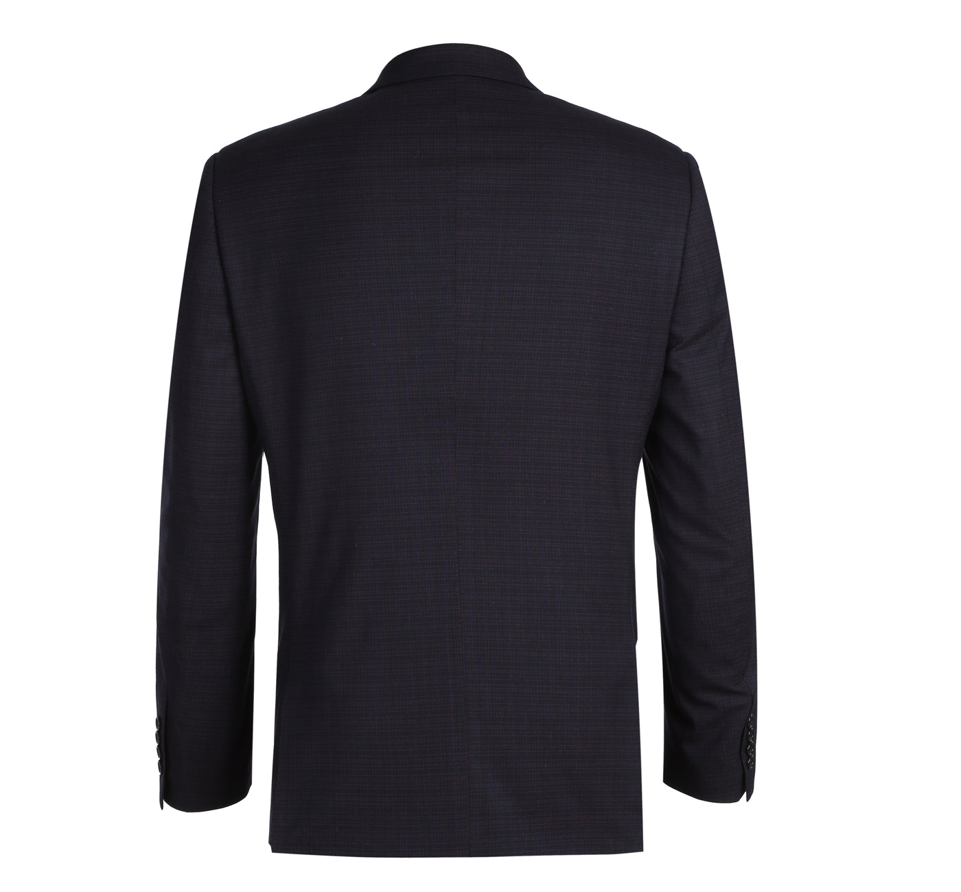 293-13 Men's Classic Fit Single Breasted Black Micro Check Notch Lapel Suits - 38Lx32W