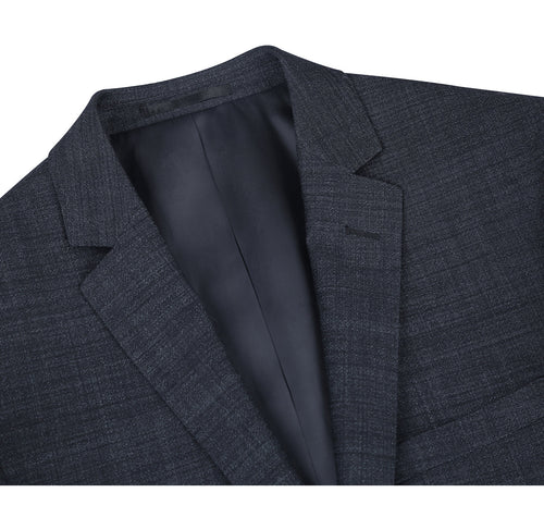 558-2 Men's Two Piece Slim Fit Wool Blend Suit