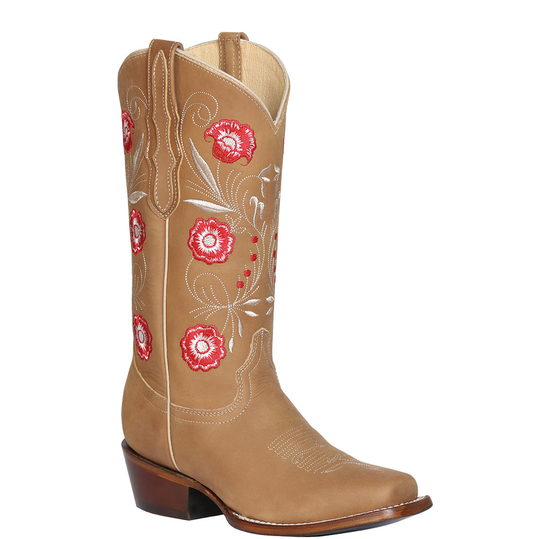 Flowered Oryx Cowgirl Boots - Oryx