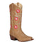 Square Toe Cowgirl Boots Flowered Oryx