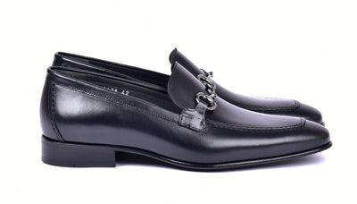 Corrente 4428 Leather Slip-On Loafer Shoes - Black - Image 2