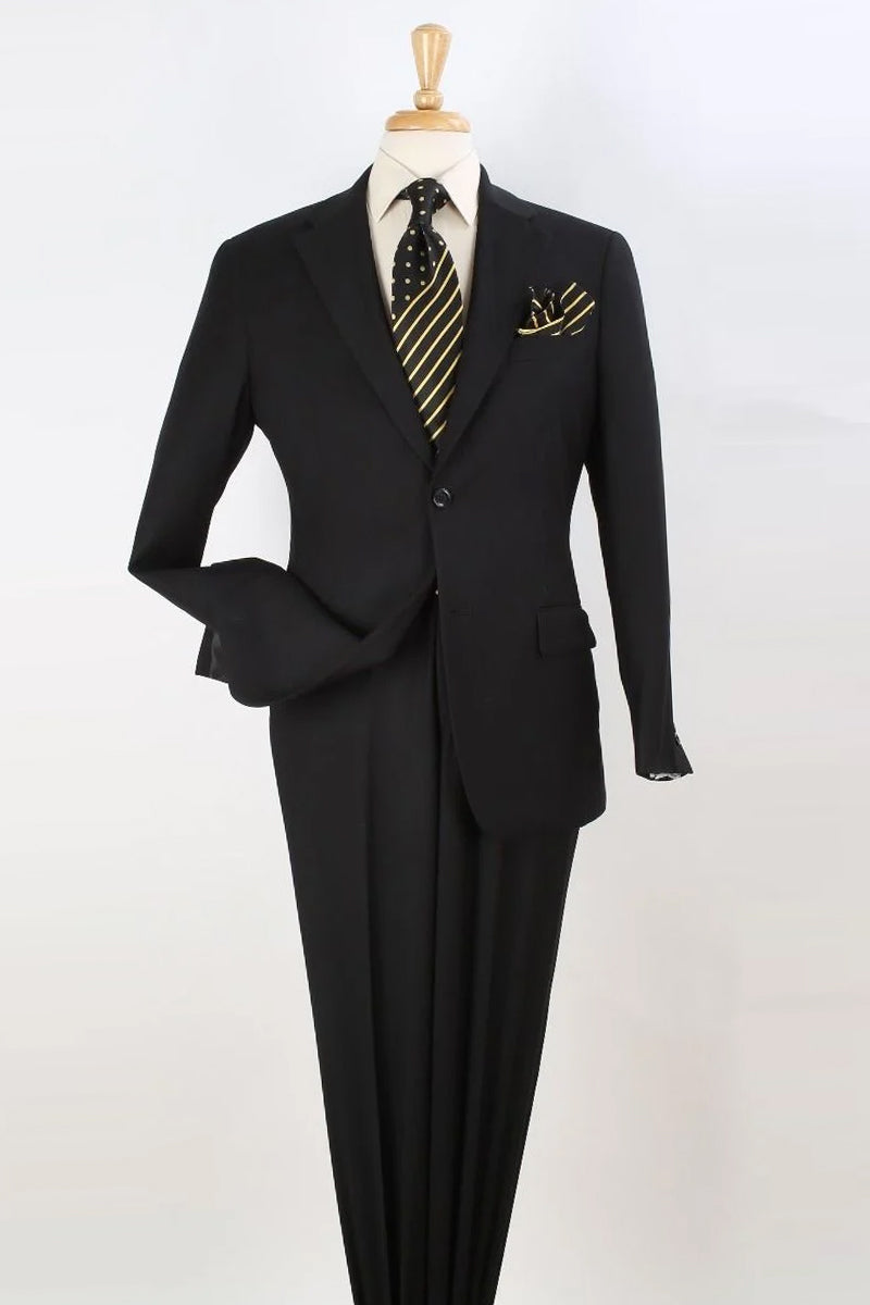 "Black Modern Fit Two-Button Men's Suit - Two Piece Set" - 34 Regular