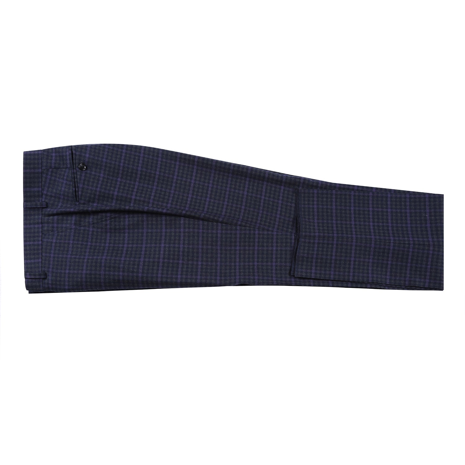 562-6 Men's Slim Fit Wool Stretch Checked Suits - 38Lx32W