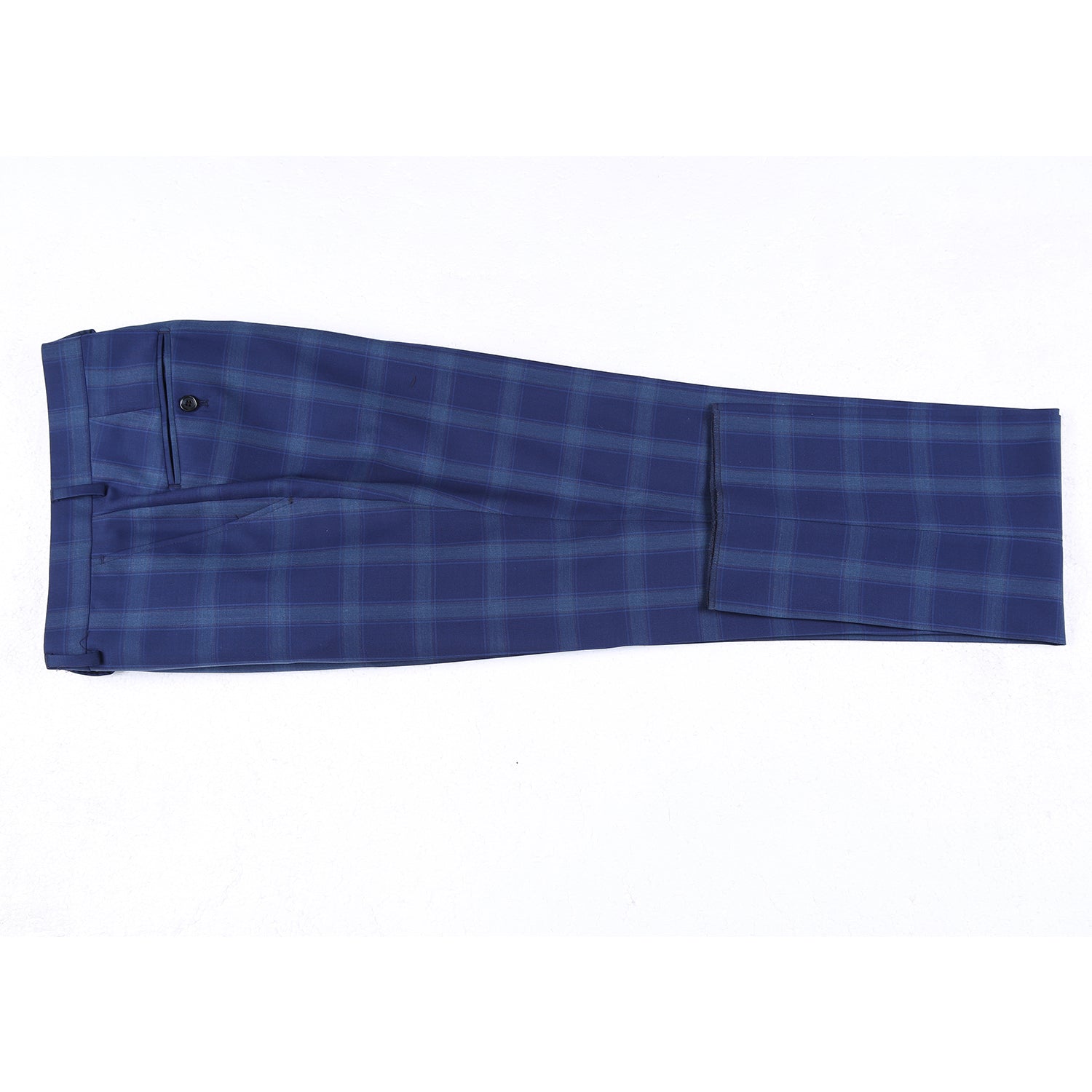 562-5 Men's Classic Fit Wool Checked Suits - 38Lx32W