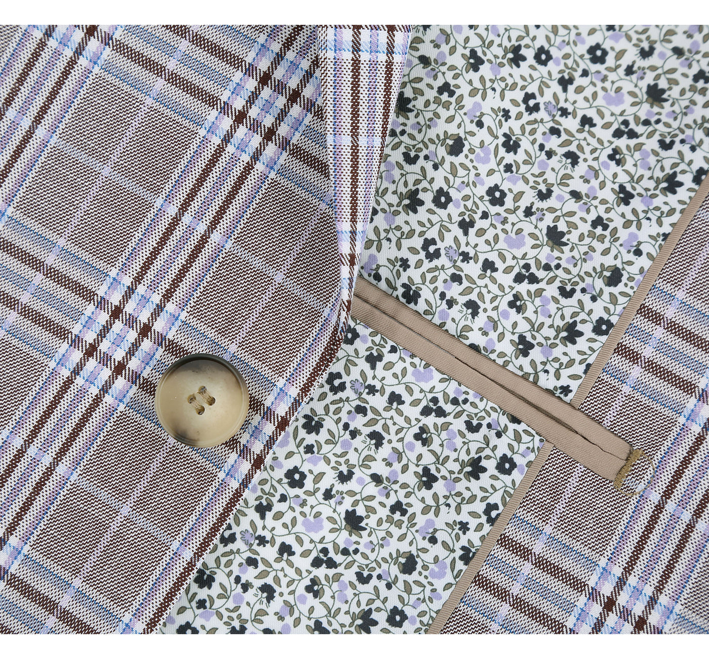 292-7 Men's Slim Fit 2-Piece Single Breasted Check Dress Suit - 36Sx30W