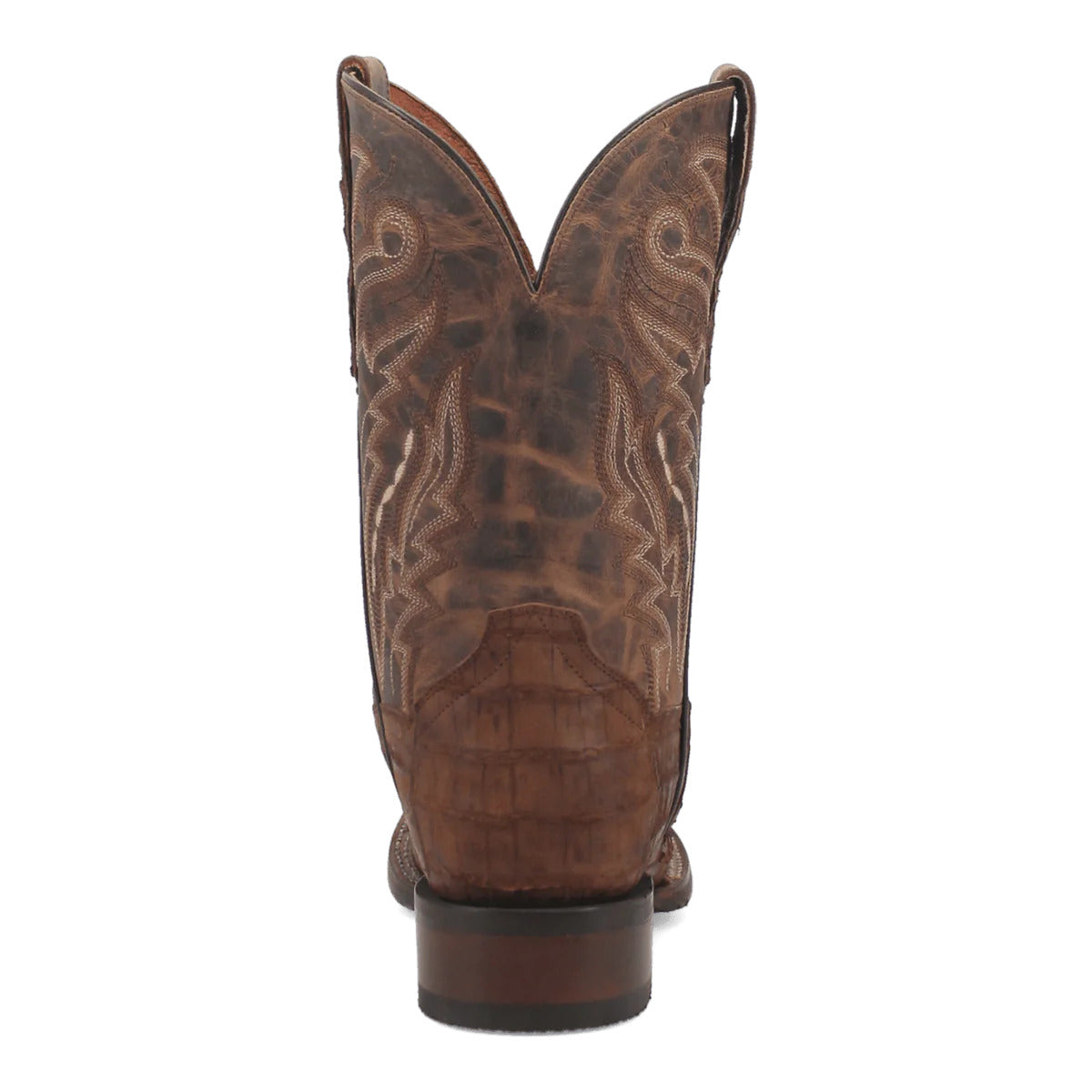 Dan Post Men's Mickey Genuine Caiman Belly Square Toe Boots - Tan - 7D