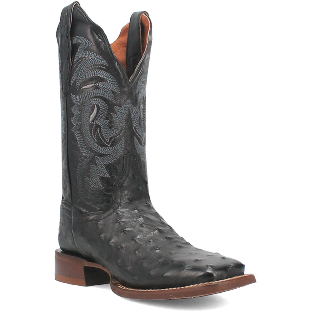 Dan Post Kylo Black Full-Quill Ostrich Boots - 7M