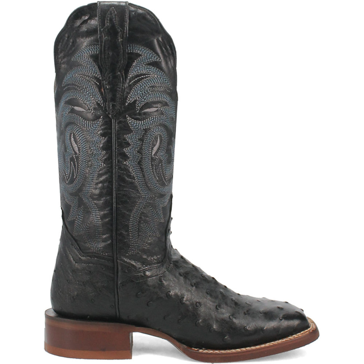 Dan Post Kylo Black Full-Quill Ostrich Boots - 7M