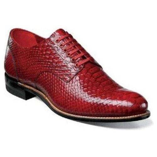 Stacy Adams Madison Anaconda Print Leather Shoes Red 00055-600