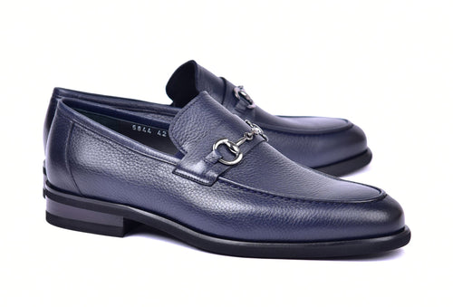 Corrente 5844 Supple Deerskin Slip-On Loafer - Navy - Navy - Size 13