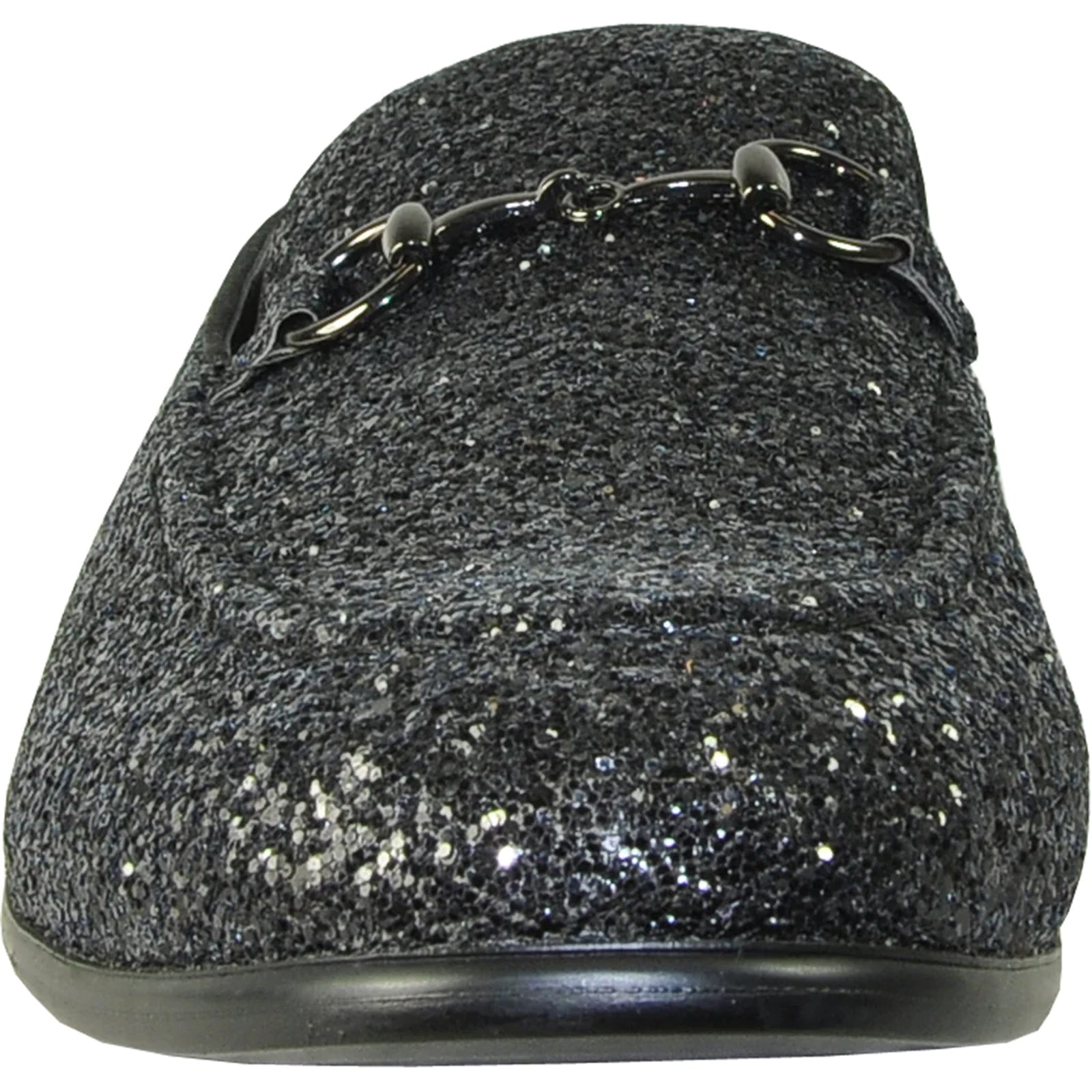 "Black Sequin Prom 2025 Tuxedo Loafer - Modern Men's Glitter Footwear" - 7M