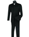 Mens 5 Buttons Mandarin Collar Tuxedo homecoming  Suit in black