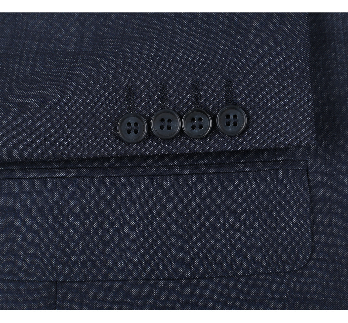 558-3 Men's Two Piece Classic Fit Wool Blend Suit - 38Sx32W