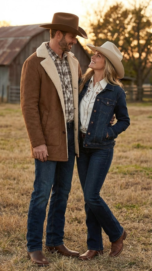 Mens Brown Western Faux Suede Blazer Coat Cowboy Style Long Jacket for Wedding, Party and Special Events