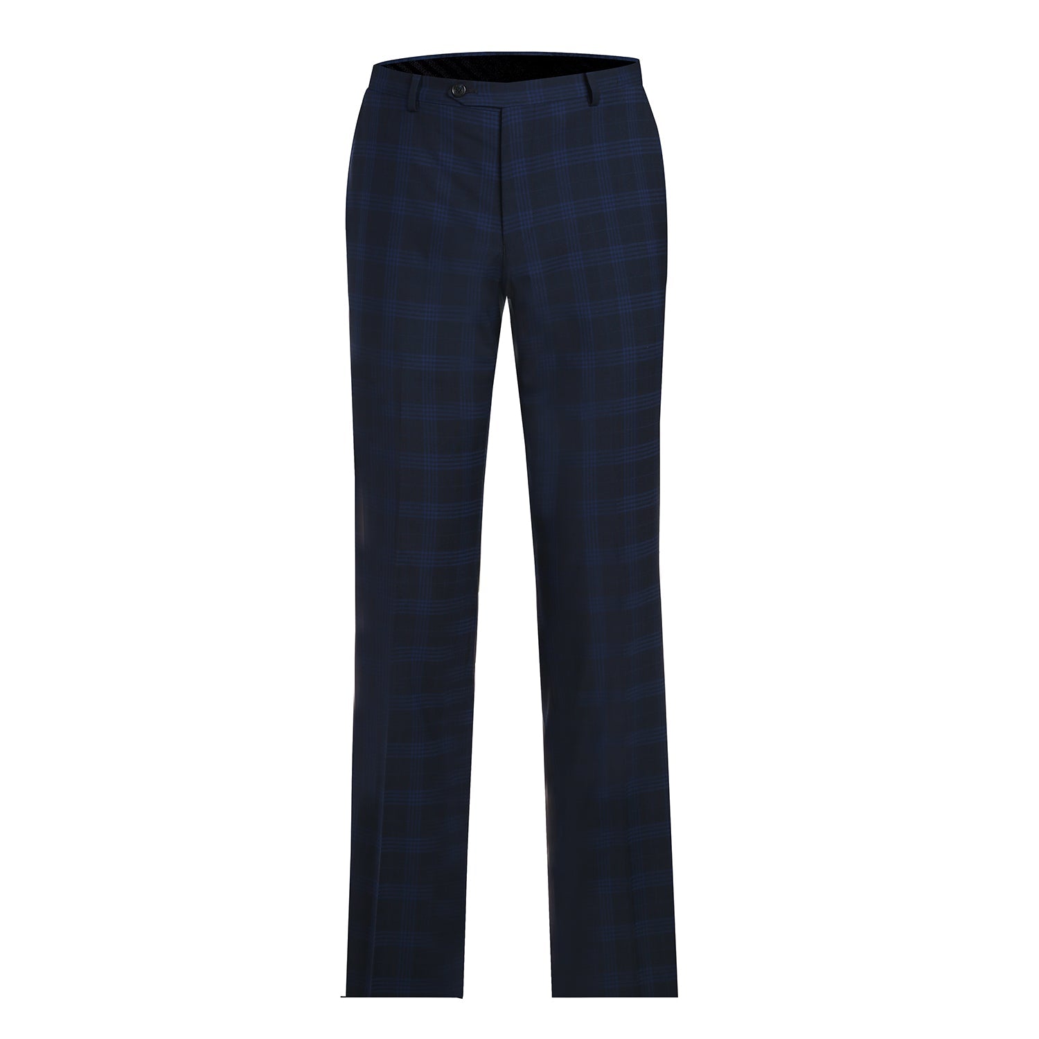 564-3 Men's Slim Fit Wool Blend Stretch Checked Suit - 38Lx32W
