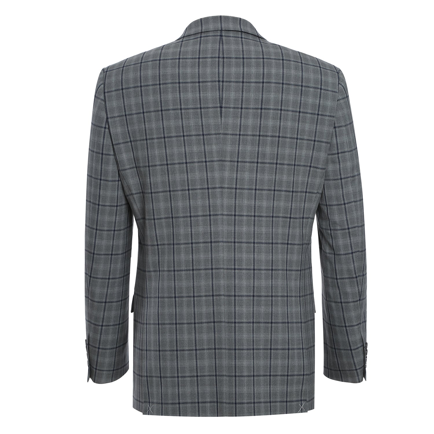 293-20 Men's Slim Fit Stretch Checked Suits - 38Lx32W