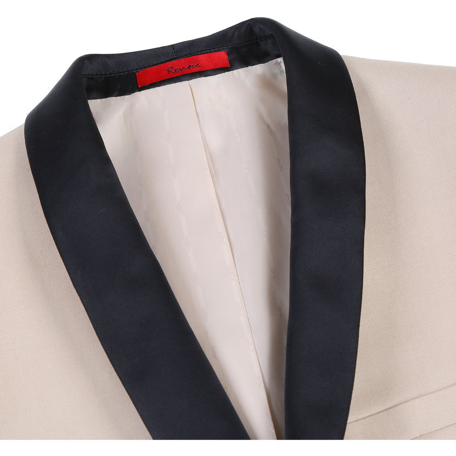 "Tan Slim Fit Shawl Collar Tuxedo - Traditional Men's Style"