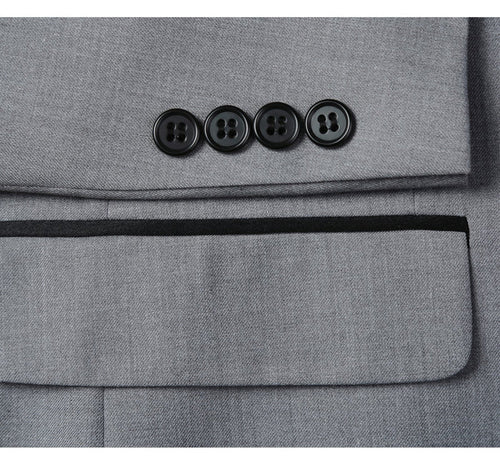 "Grey Slim Fit Shawl Collar Tuxedo - Traditional Men's Style"