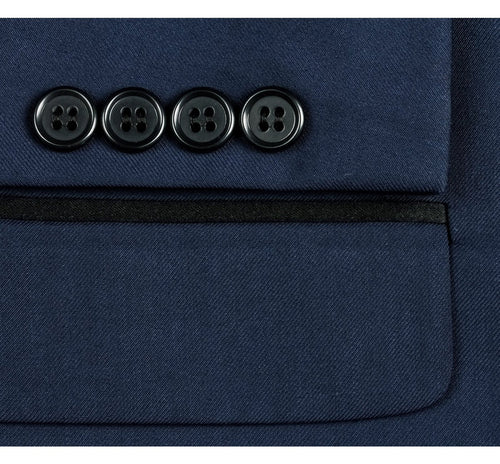 Navy Blue Slim Fit Shawl Collar Tuxedo for Men - Traditional Style