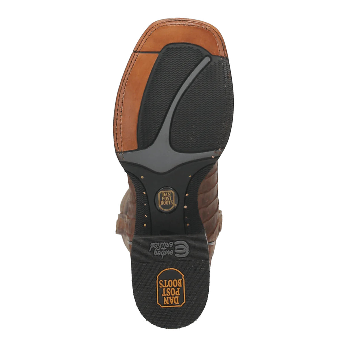 Dan Post Men's Mickey Genuine Caiman Belly Square Toe Boots - Tan - 7D