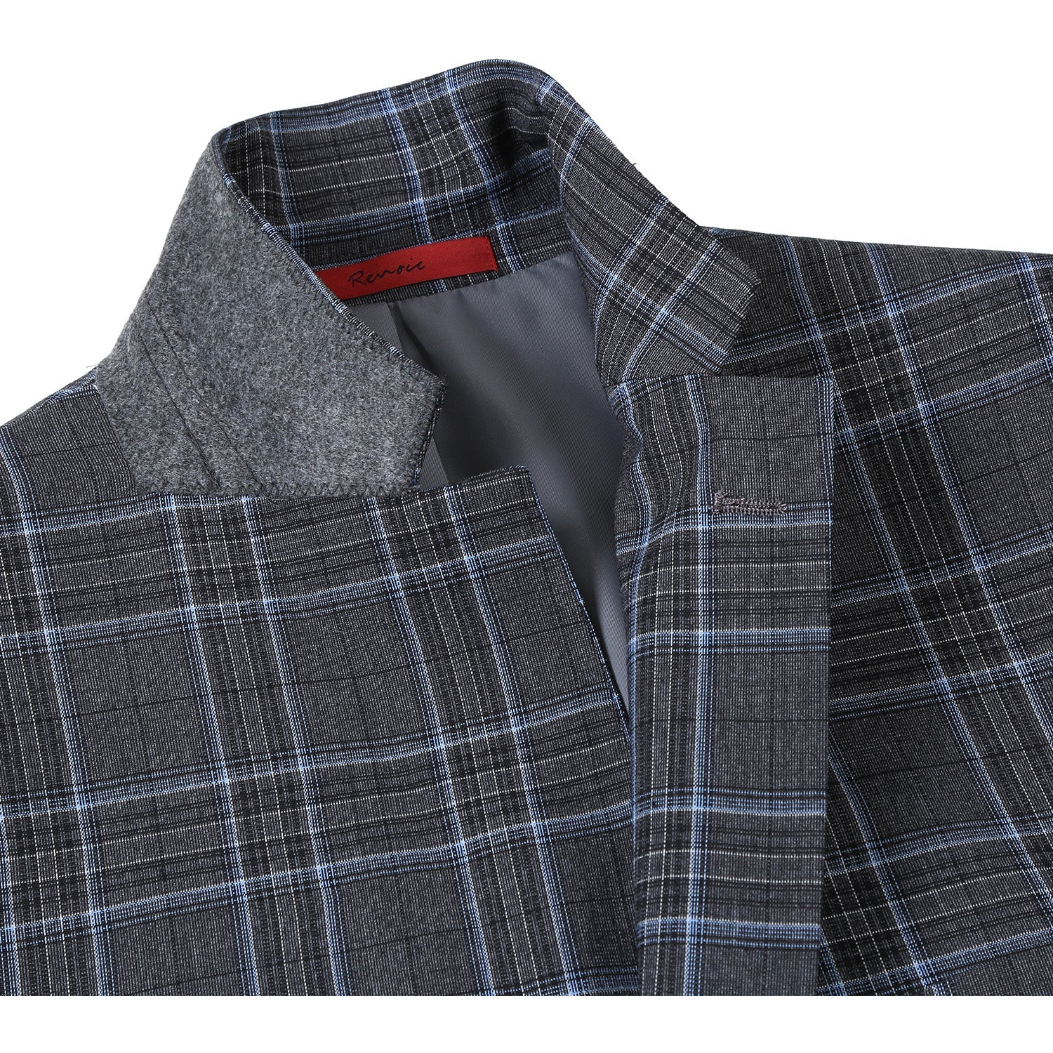 293-28 Men's Slim Fit Checked Suits - 38Lx32W