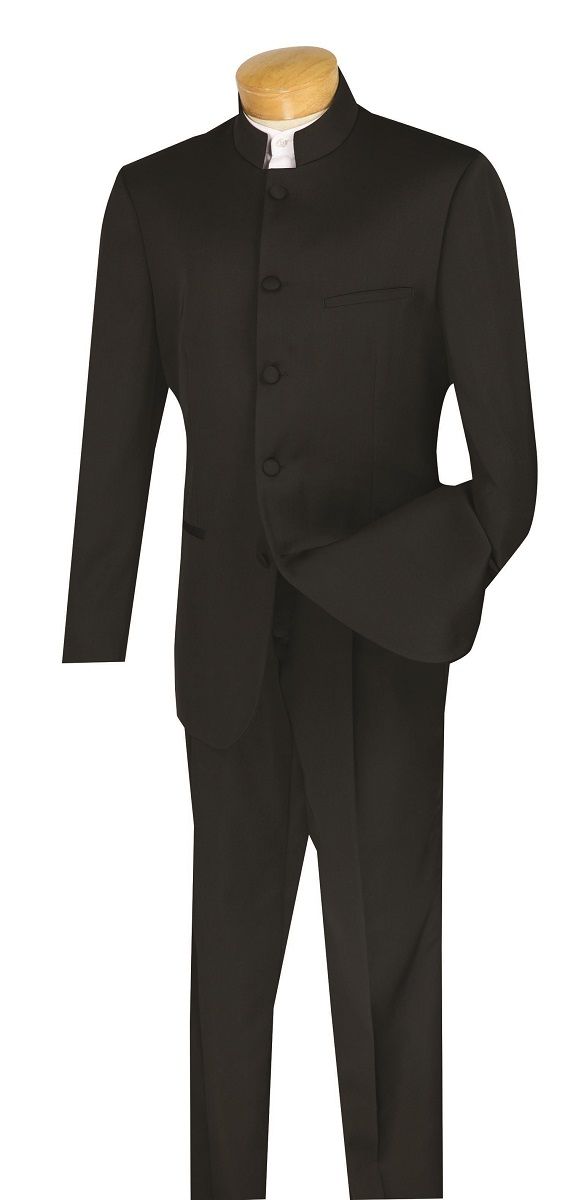 Vinci Men's 5 Button 2-Piece Nehru Suit Fashionable Style - 38 Short Jacket+32 Waist Adjustable 28to34)(Height: 5 4 to5 7 )(Neck 15-16.5)S-M)