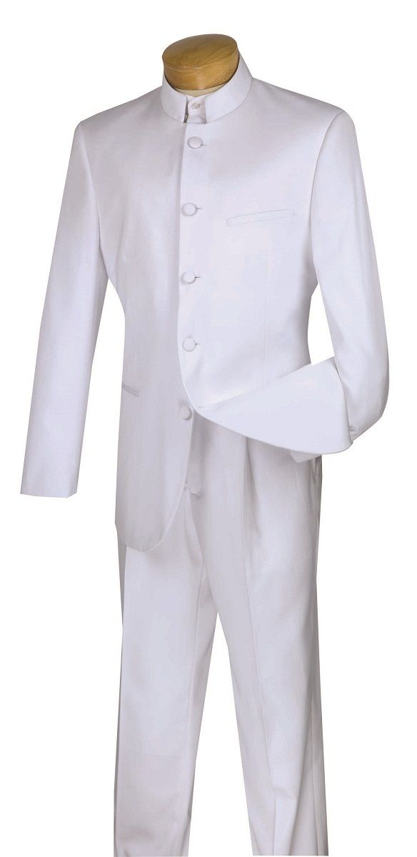 Vinci Men's 5 Button 2-Piece Nehru Suit Fashionable Style - 38 Short Jacket+32 Waist Adjustable 28to34)(Height: 5 4 to5 7 )(Neck 15-16.5)S-M)